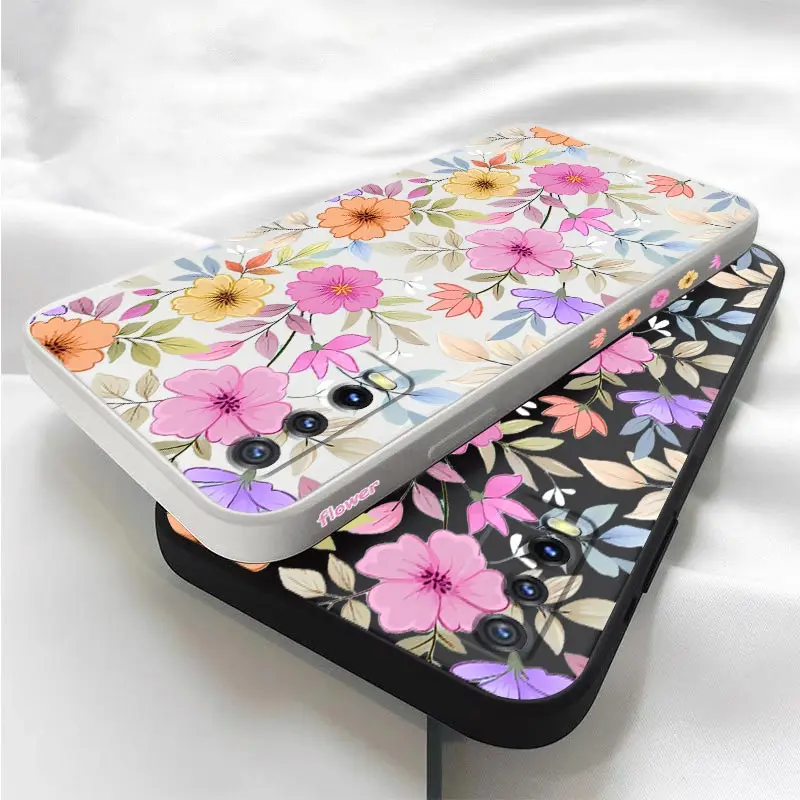 Colorful Flower Silicone Phone Case Cover