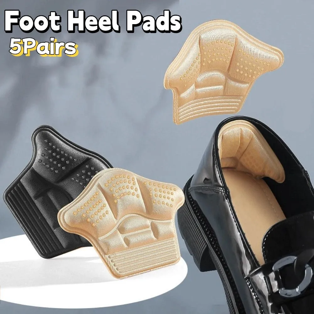 5 쌍 5/10mm 힐 스티커 내마모성 발뒤꿈치 보호대 여성 신발 깔창 크기 조정 스폰지 신발 삽입물 신발 액세서리