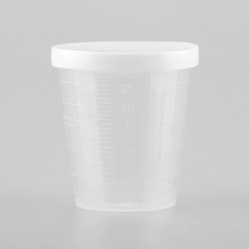 

With Lid Clear Medicine Measuring Cup Container Cap 40/28mm 10Pcs 30ml Plastic Rice Medicine Measure Graduated