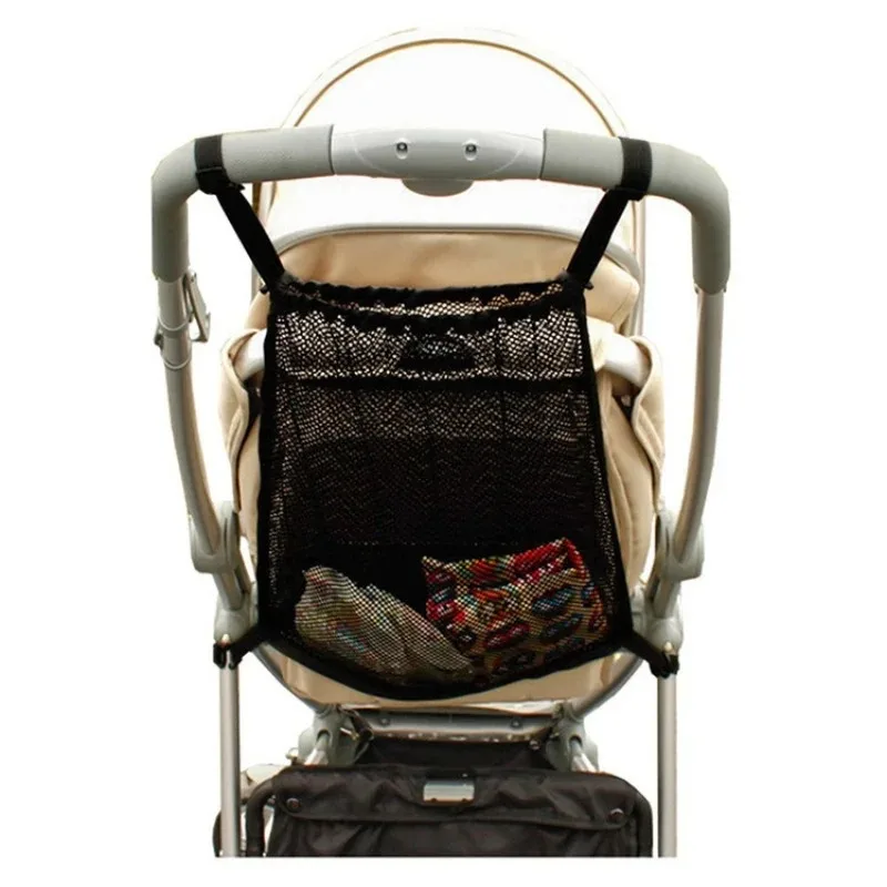 Baby Stroller Storage Mesh Bag Large Capacity