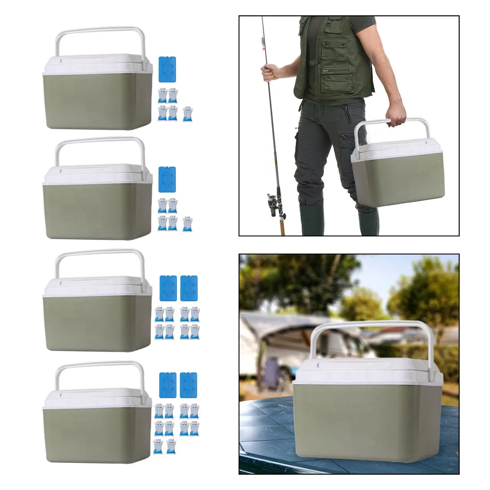 Insulated Cooler Box Hot/Cold Retention Cooler for Fishing Barbecue Stall