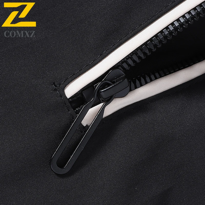 Autumn Winter Men's Jacket Daily Trend Hooded Breathable Jacket Outdoor Sports Fashion Striped Print Crisp Windproof Windbreaker