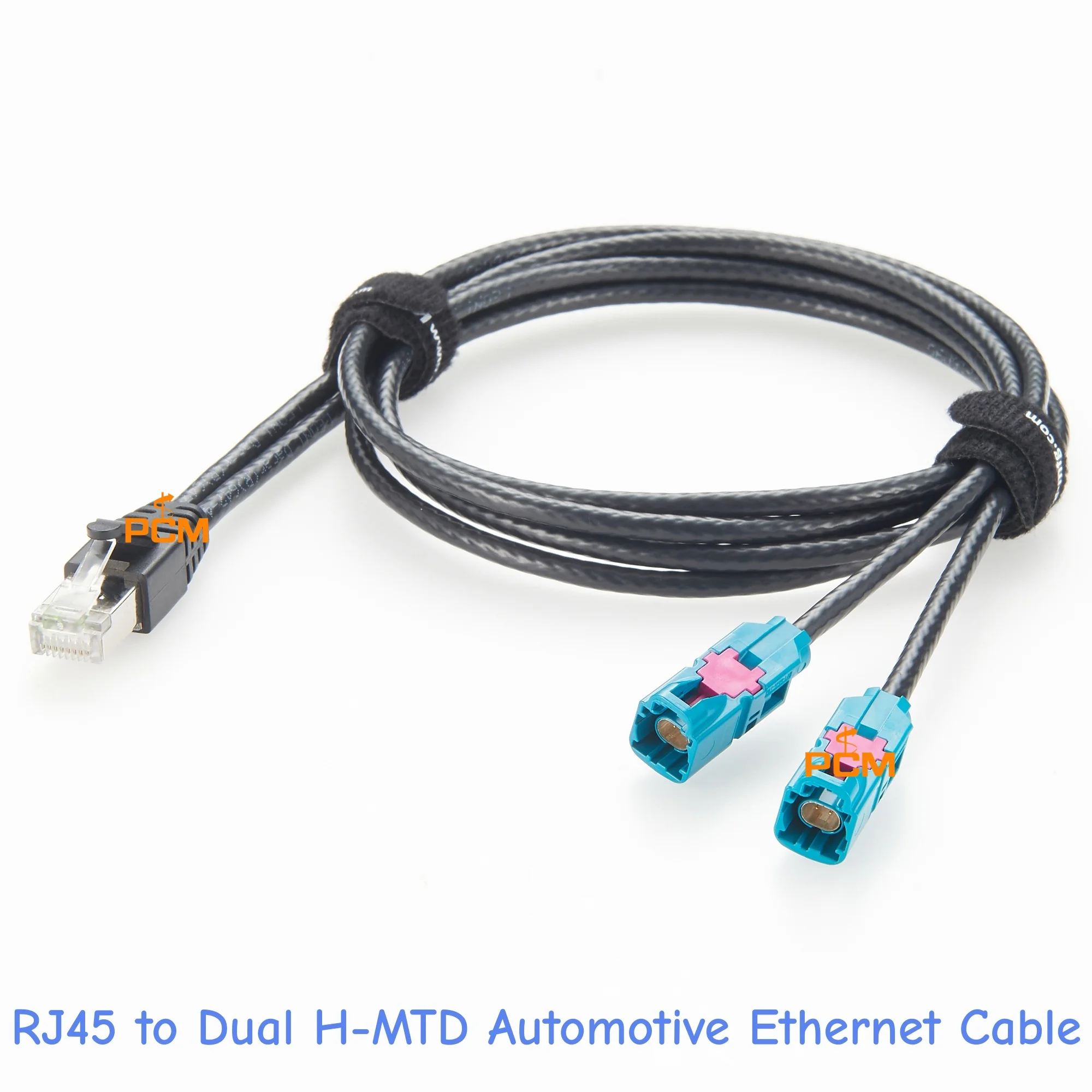 Duales H-MTD auf RJ45 Automotive Ethernet-Kabel Original Rosenberger H-MTD-Anschluss E6S10A-1BZZ5-Z & CAT6A RJ45, LEONI DACAR 647-4 – Detail 1