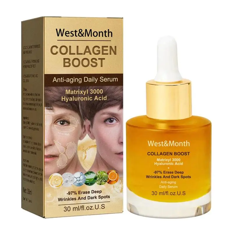 

Collagen Boost Dark Spots Removal Serum 30ml Hyaluronic Acid Anti Aging Serum Help Skin Brighten Firming Moisturize Skin Care