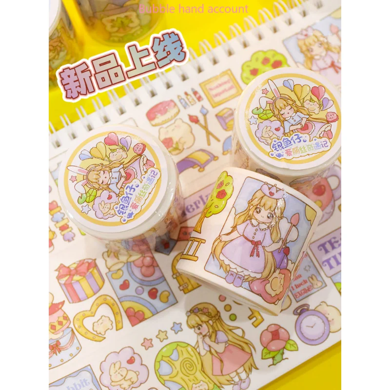 Whitebait baby hand ledger tape cartoon cute stickers hand ledger material special oil and paper tape stickers