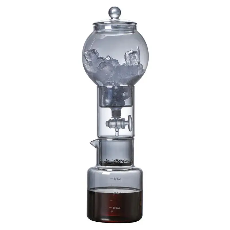 

high-value Nordic glass cold brew coffee pot set creative high-end drip filter ice drip kettle