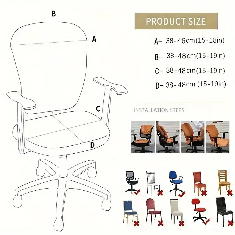 2Pcs/Set High Elastic Plaid Velvet Office Chair Covers Thicken Computer Spandex Split Seat Cover Armchair Cover Home Textile 2