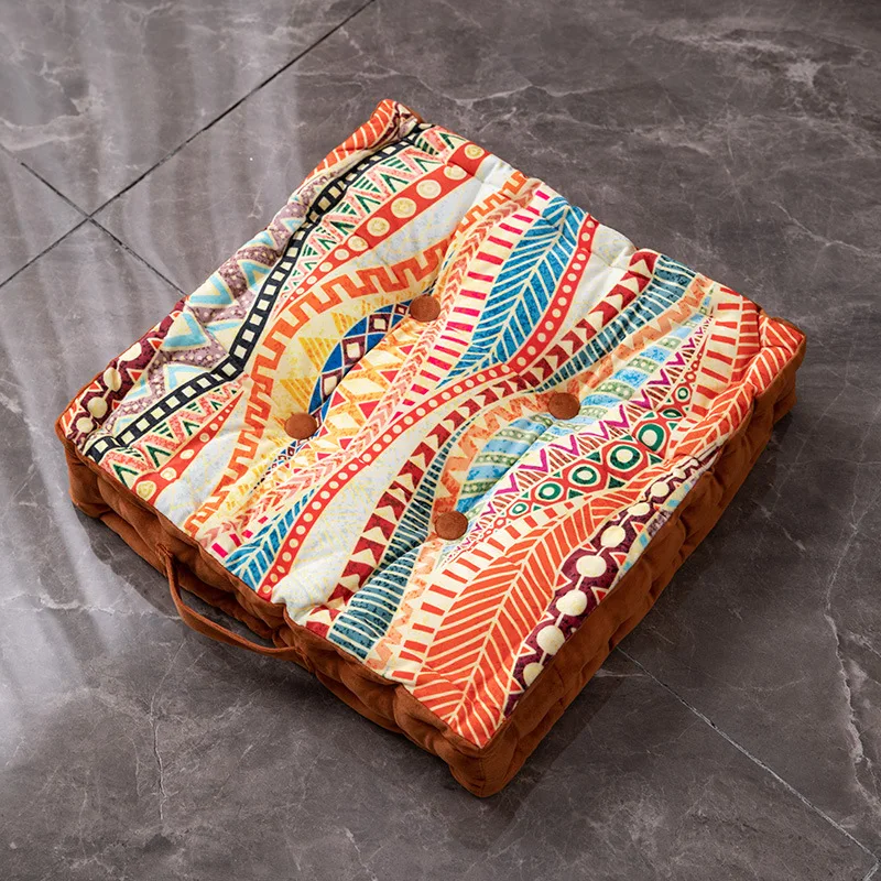 Bohemian Style Floor Cushion Tatami Cushion Thick Cotton And - Temu