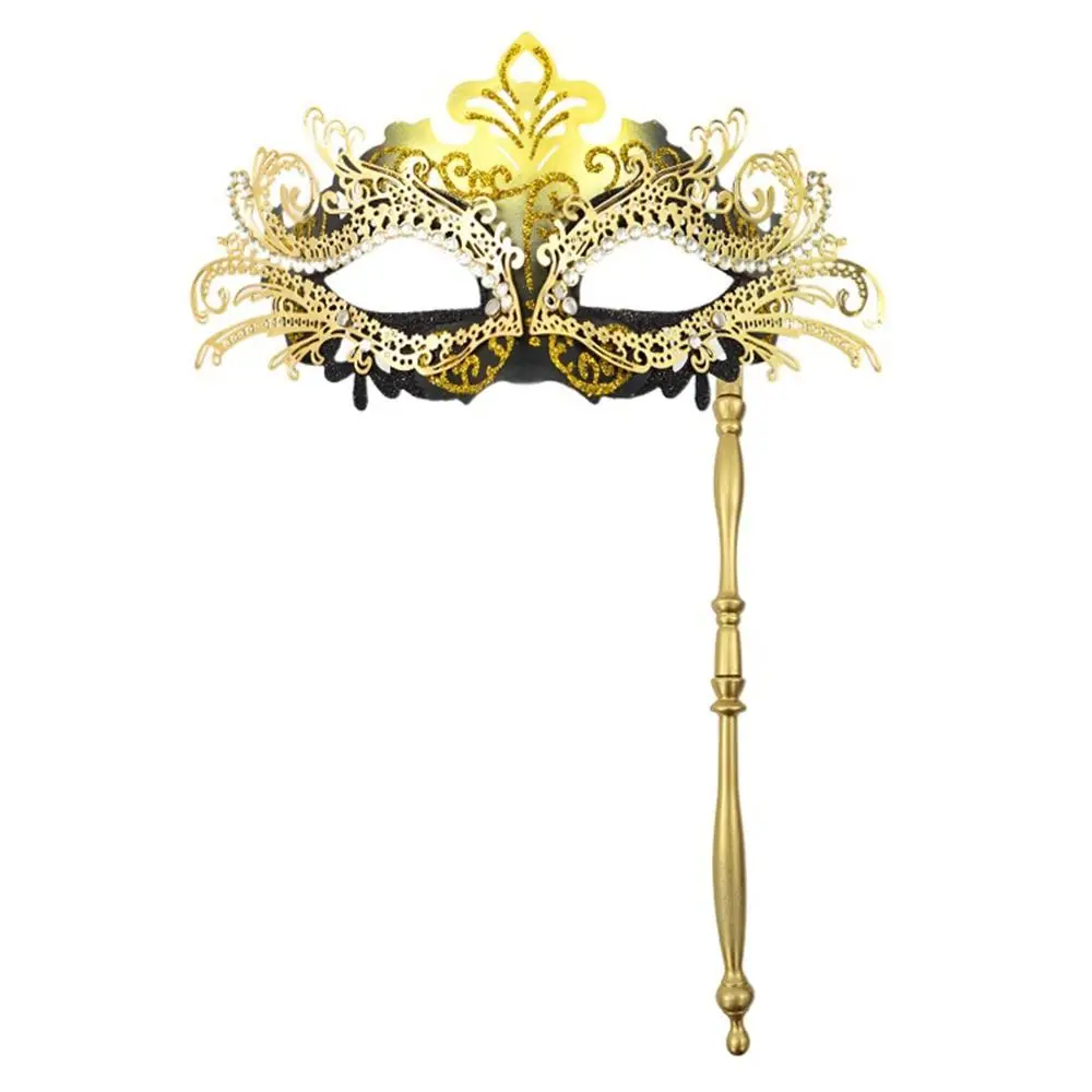 Damen Phoenix Tail Flower Mardi Gras Maskerade Maske mit Holding Stick Kostüm Maske Halloween – Detail 5