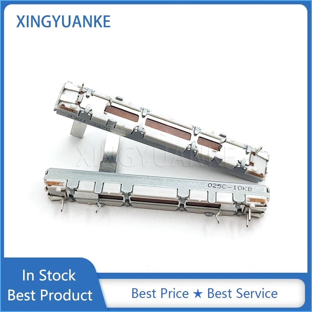 60MM Straight Slide Potentiometer 1PCS RS45111A6A08 Single B10K Disc Player Speed Control 6CM Mixer Fader Handle Length 15mm