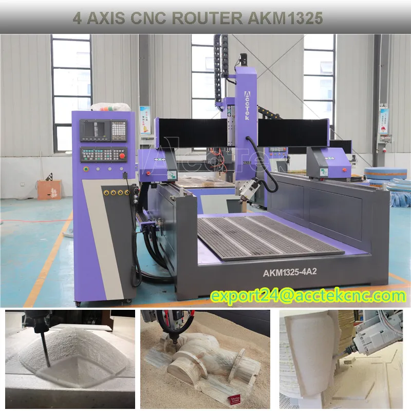 3Axis 4Axis 5 Axis Foam Cutting Machine 3D Styrofoam Carving CNC Router High Z Axis Wood Sculpture Milling Machine 1325 1530
