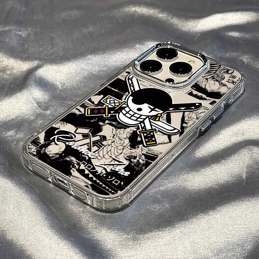 Anime Cool Logo Phone Case - Transparent Soft TPU Cover with Creative Design