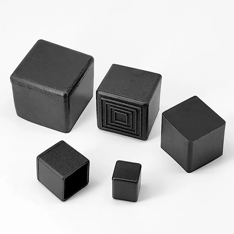 Plastic pipe caps 1-50pcs square PVC for table chair foot