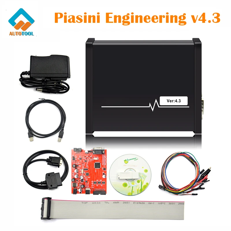 

PIASINI V4.3 Real 9241A Chip Master Version ECU Programmer Engineering Serial Suite JTAG BDM K-line L-line RS232 Red Black PCB