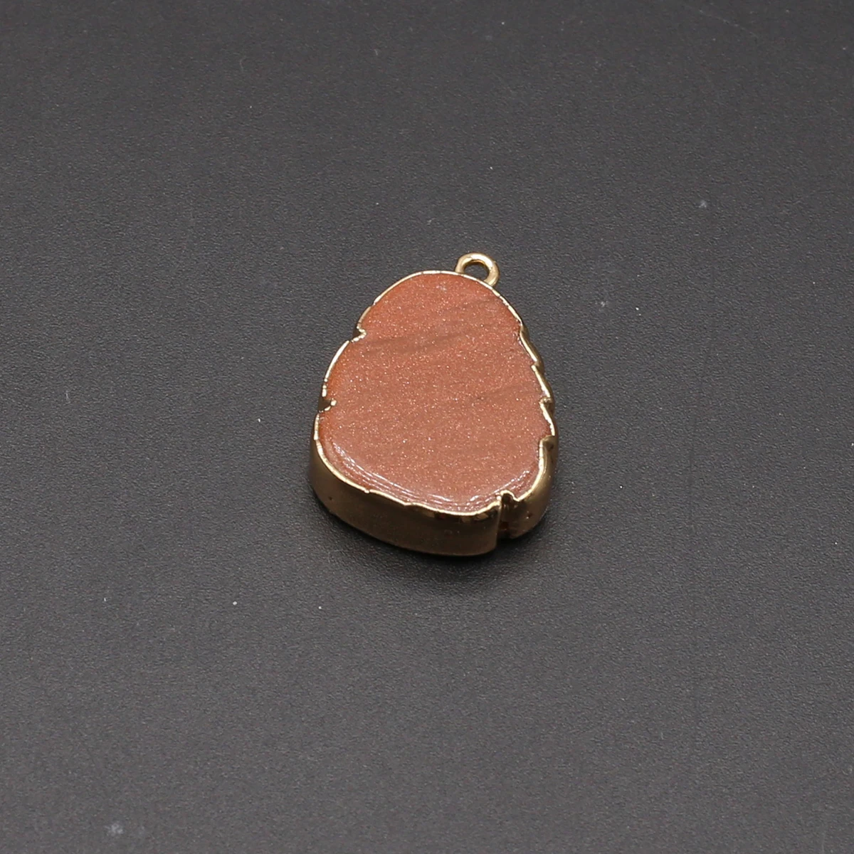 10PCS Wholesale Natural Stone Agate Flash Labradorite Gold Sand Stone Irregular Pendant Charm Jewelry Making DIY Accessories