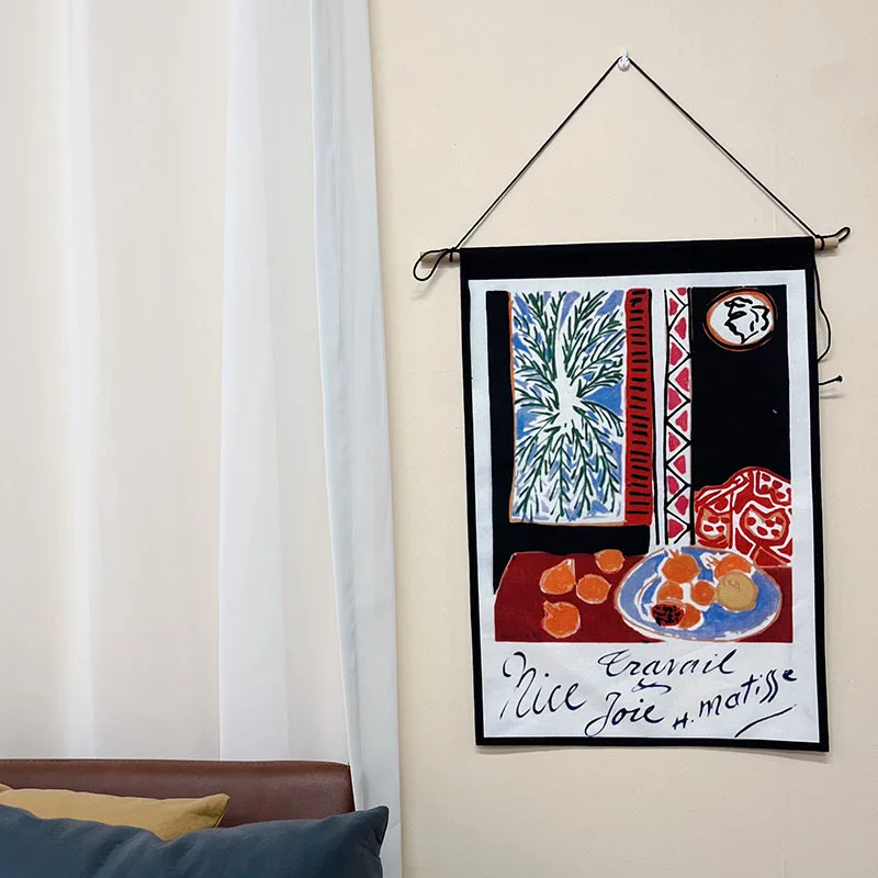 

European-style Retro Matisse Oil Painting Hanging Cloth Ins Tapestry Living Room Bedroom Wall Decoration Cloth