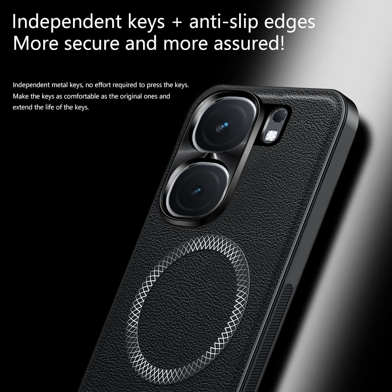 Leather Full-Cover Magnetic Waterproof Shockproof Fingerprint Phone Case