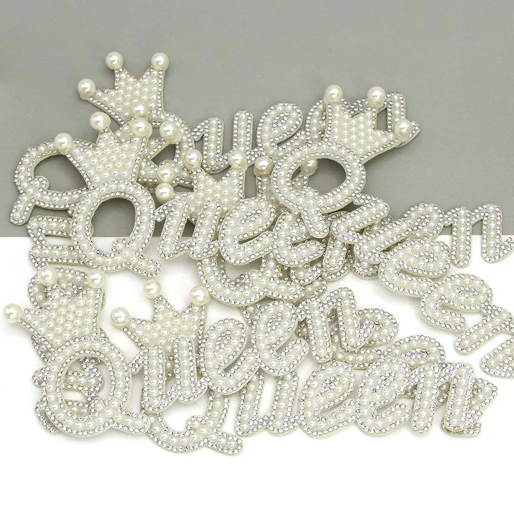 26 Piece Rhinestone Iron On Patch A-Z White Pearl Bling Rhinestone Letter  Patch Glitter Alphabet Applique Rhinestone Pearl English Letter for DIY  Craft Supplies (Colorful White) : : Home & Kitchen