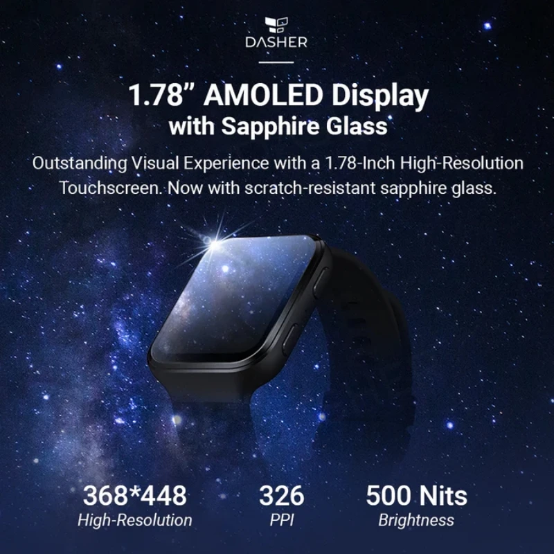 Maimo Ʈ ġ  1.78 ġ AMOLED ũ, ˷  ýƮ ð, GPS  ɹڼ , 17   
