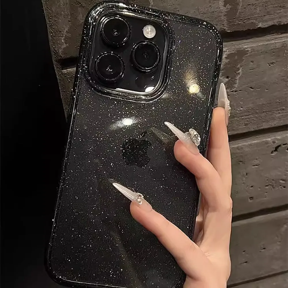 Luxury Glitter Soft Silicone Phone Case - Transparent Cover