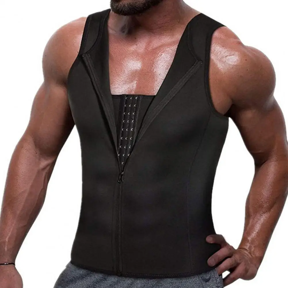 Description Picture 5 of itemSlimming Waistcoat Men's Slimming Corset Vest with Tummy Control Fat Burning Technology O-neck Sleeveless Shapewear Top for Body