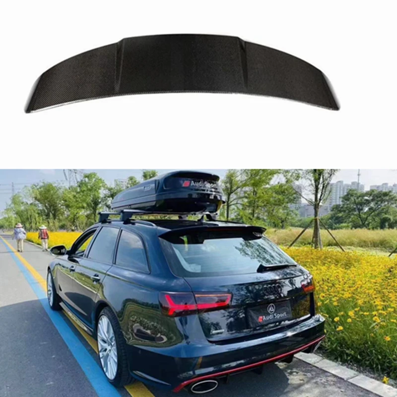

Auto Accessories Fit For Audi A6 A6 Avant Wagon Spoiler 2016-2018 High Quality Carbon Fiber Roof spoiler