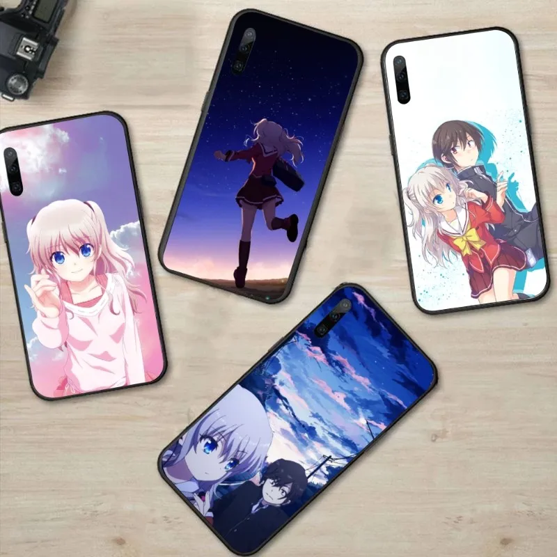 Simpatica Custodia Per Telefono Anime Charlotte Per Huawei P50 P40 P30 Pro Lite P Smart 2021 2019 Magic 3 Cover Morbida Nera Per Telefono