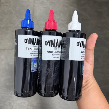 Inchiostro per tatuaggi originale da 240 ml, 8 OZ, TBK BLK UNB WD1 TWD, 6 colori, Triple Black, per body painting, pigmento naturale a base di piante.