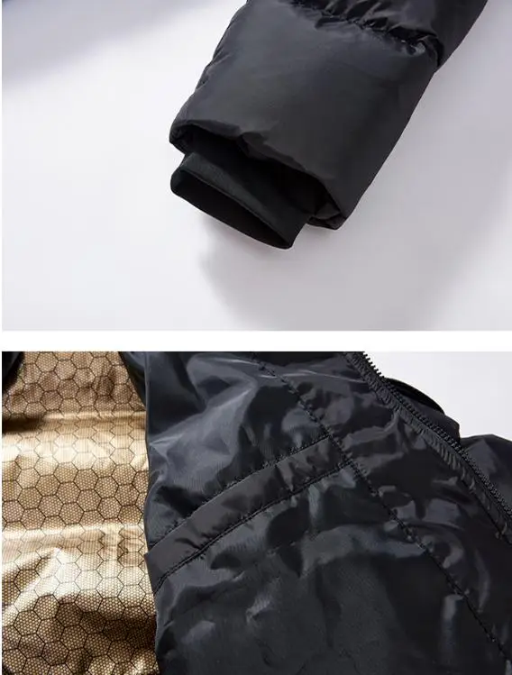 어린이 방풍 패딩 아우터 크리스마스 의류 6-17세 청소년 남아 여아 블랙 레드 겨울 두꺼운 따뜻한 면 다운 코트