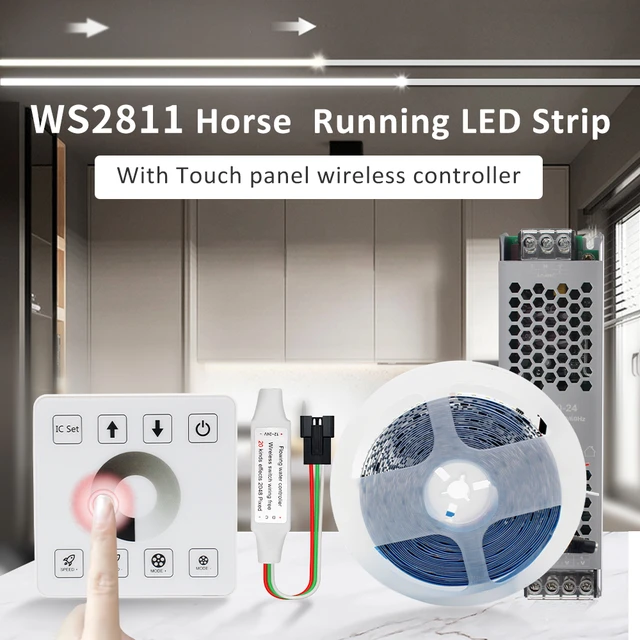 WS2811 COB Lauf Wasser Fließende Pferderennen Jagen LED Streifen