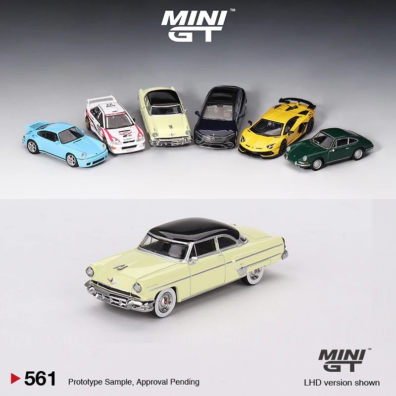 

MINI GT 1:64 модель автомобиля Капри 1954 сплав автомобиля #561 LHD Premier желтый