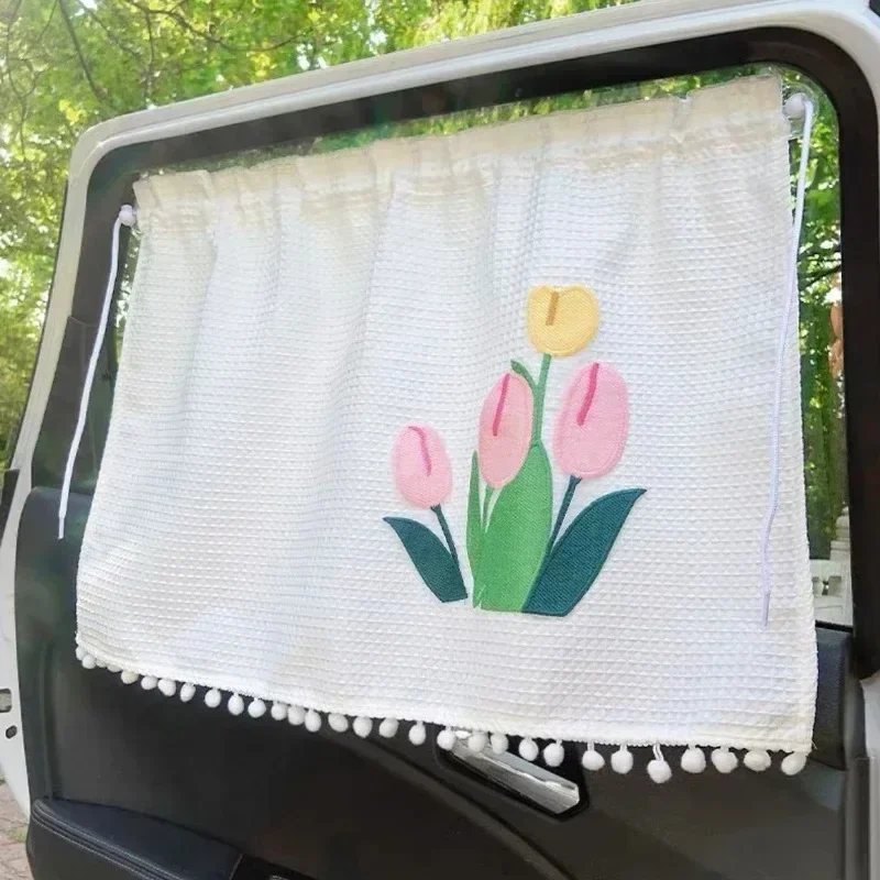 Suction cup Curtain In The Car Window Sunshade Cover Cartoon Universal Side Window Sunshade UV Protection For Kid Baby Children 5