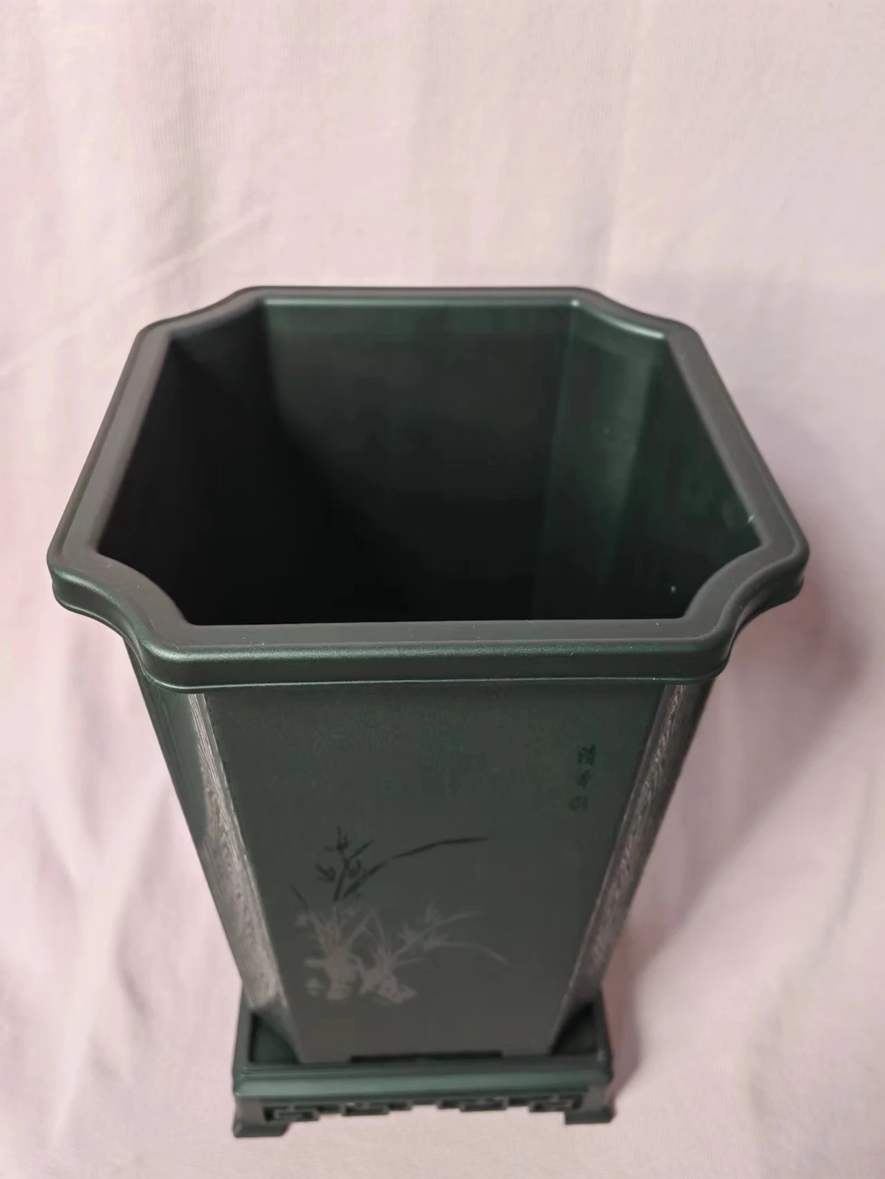 Chinese element imitation purple sand resin flowerpot flower pot hydroponic flower pot plant pot