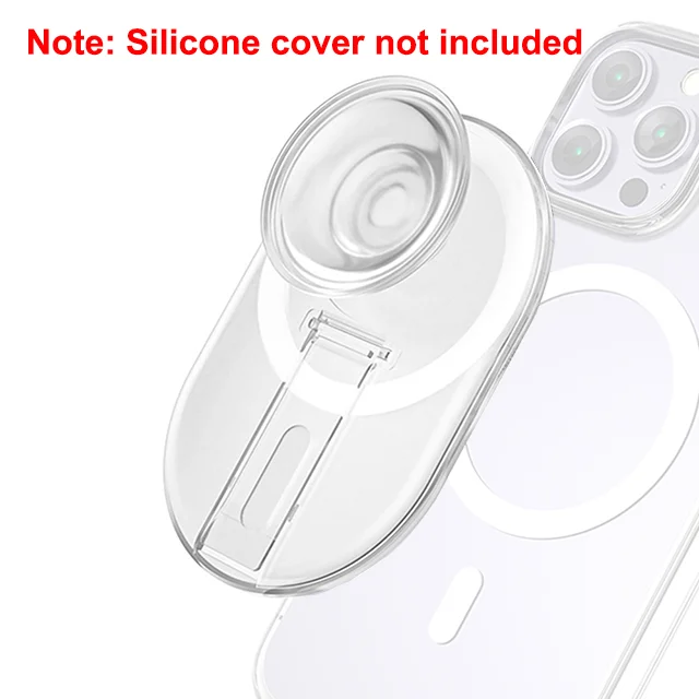 Colorful Magnetic Pop-Up Phone Grip & Kickstand with Silicone Cover