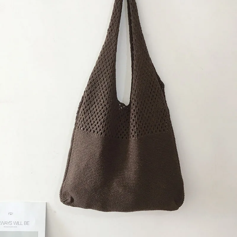Woven Womens Shoulder Bags Ladies Designer Knitted Braid Handbags Tote Summer Beach Party Bag Purses Shopper Sac Satchel Female 