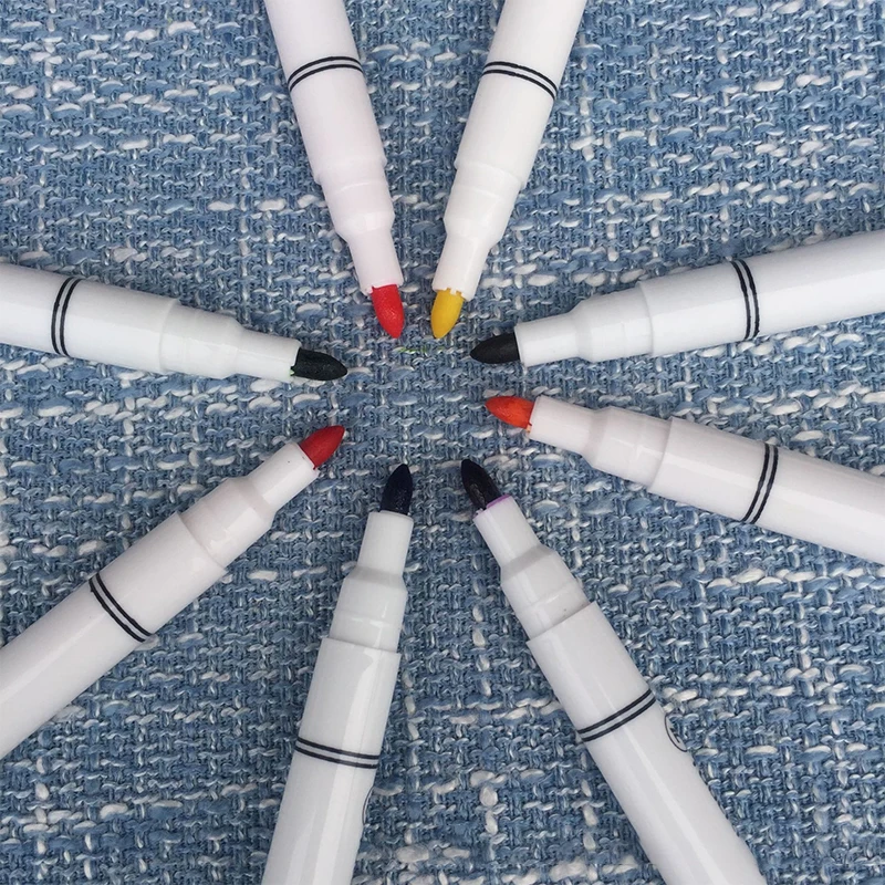 Permanent Marker Pen Paint Marker Pen Markers Pen Permanent Markers Art Marker Pen Art Markers Marker Pens Paint Pen 8 Pcs Textile Marker Fabric Paint Pen Diy Crafts T-shirt Pigment Painting Pen Clothes Textile Marker Fabric Paint