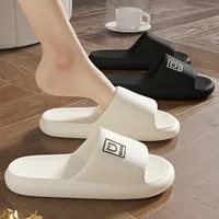 ex Summer Home Slippers Anti-Slip Wear-Resistant Versatile Slippers Couple Matching Slip-On oes Cute Cute Sle EVA Mat...