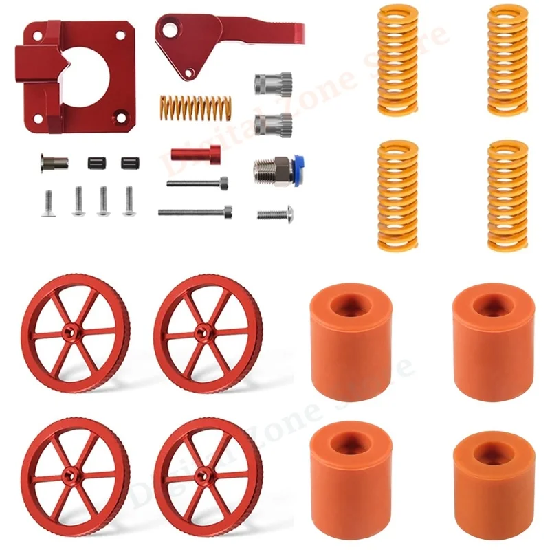 

Metal Feeder Extruder Frame with Hand Twist Leveling Nut, Silicone Column Mounts, Heatbed Springs for Creativity CR10 Ender 3