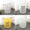 Large Capacity Fabric Laundry Basket Folding Waterproof Clothes Storage Basket Home Children Toy Sundries Storage Bag Organizer 1