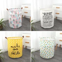Large Capacity Fabric Laundry Basket Folding Waterproof Clothes Storage Basket Home Children Toy Sundries Storage Bag Organizer 1