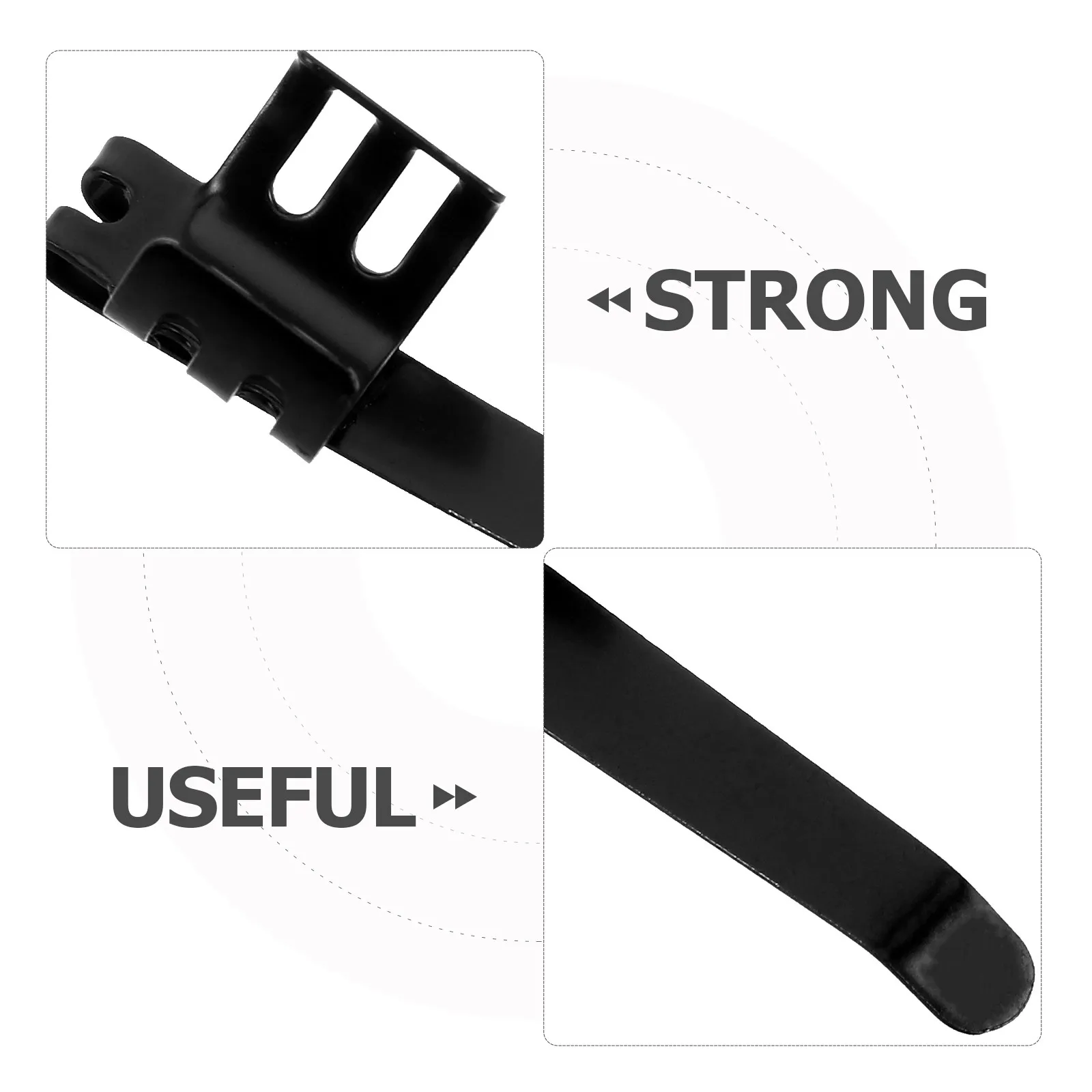 20Pcs 금속 손전등 벨트 클립 교체 포켓 버클 홀더 야외 캠핑 하이킹 수리용 토치 마운트 유니버설