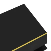 Table basse avec rangement, étagères ouvertes et LED 16 couleurs, robuste, pour le salon, verre trempé et panneaux noirs 7