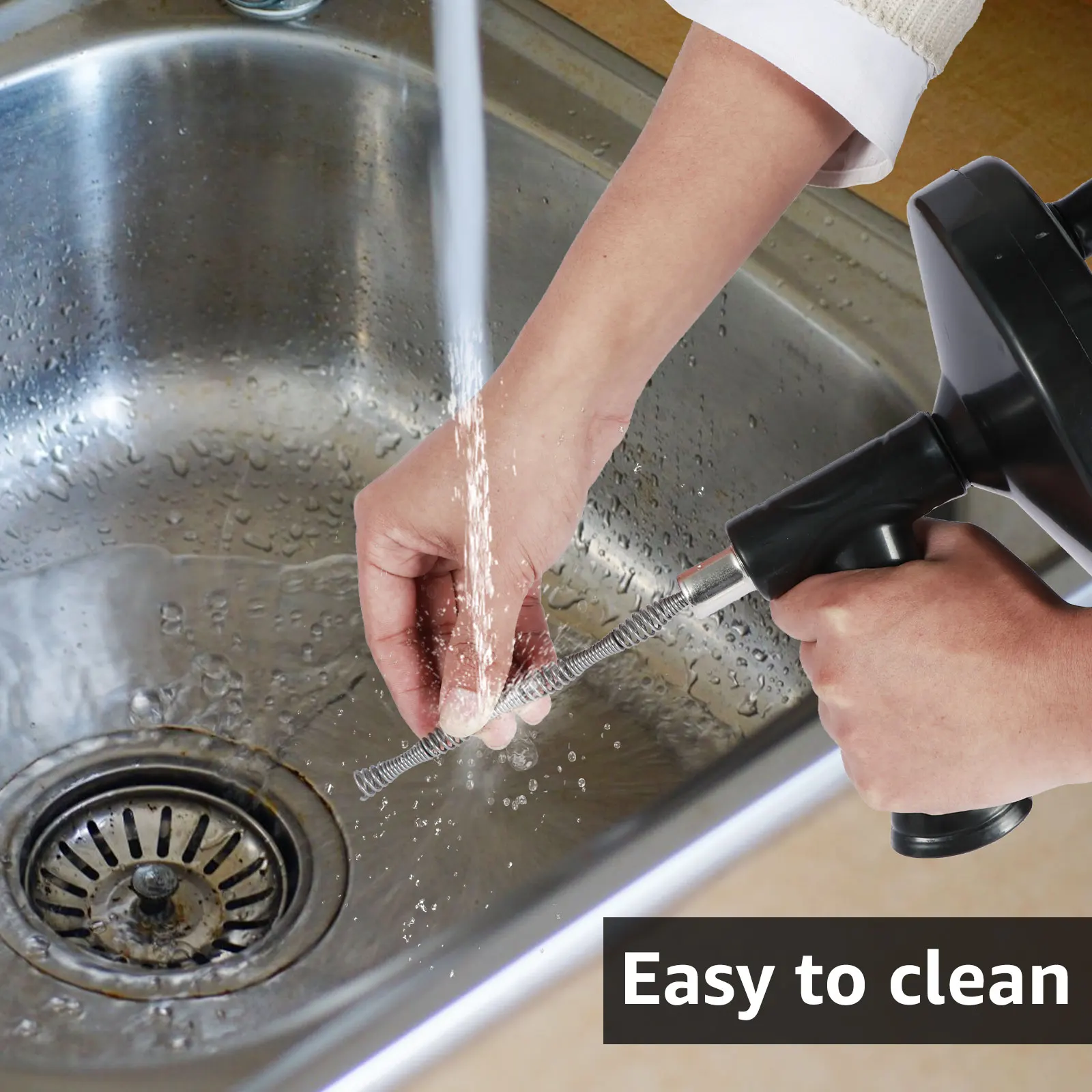 ABS Manganese Steel Drain Cleaner Tool for Bathroom Kitchen Sink