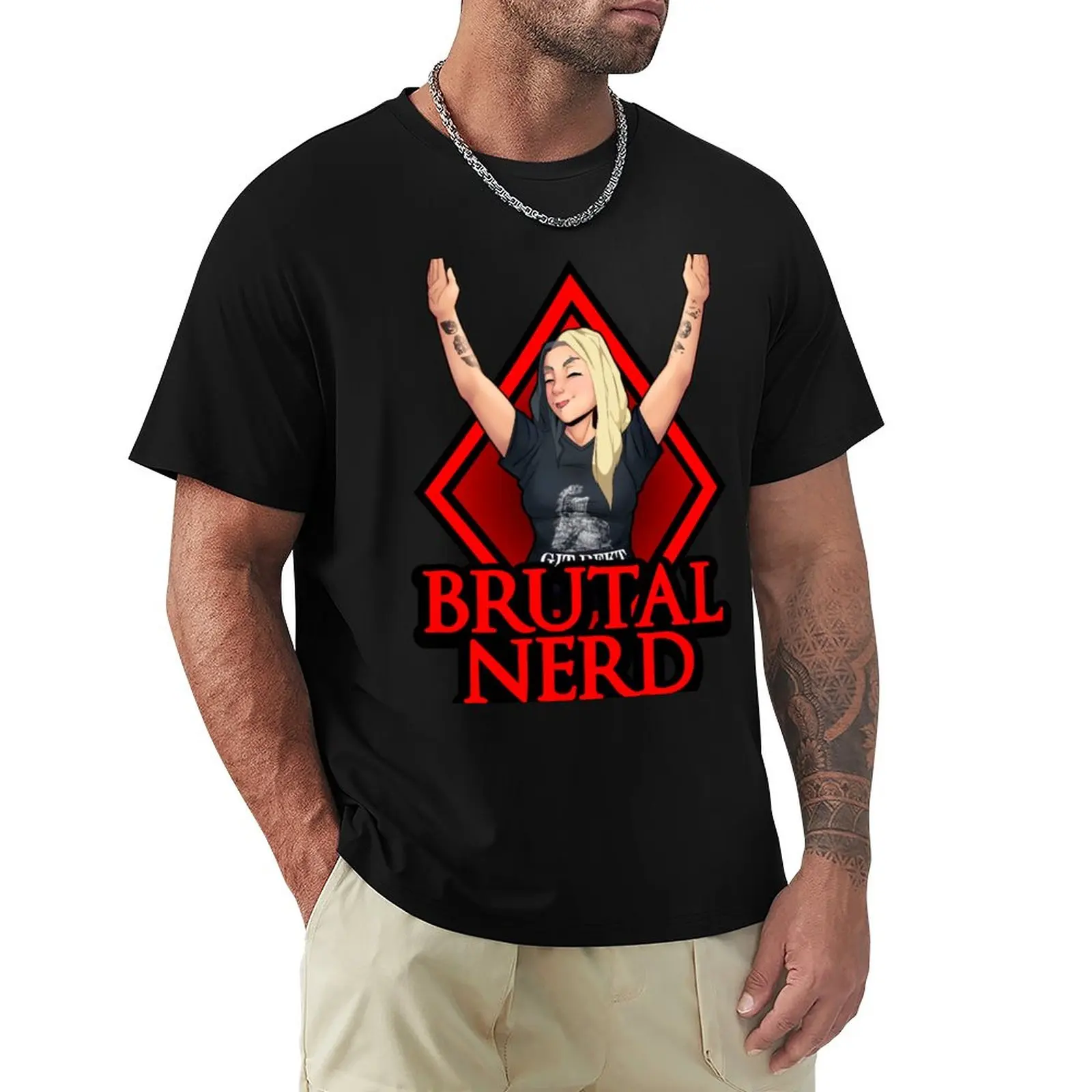 

Brutal Nerd Logo T-Shirt hippie clothes anime clothes for men