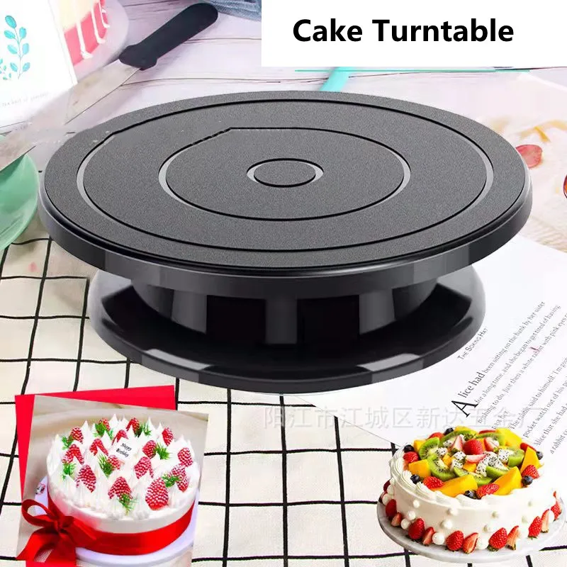 28cm Plastic Rotating Cake Decorating Stand Cake Icing Turntable