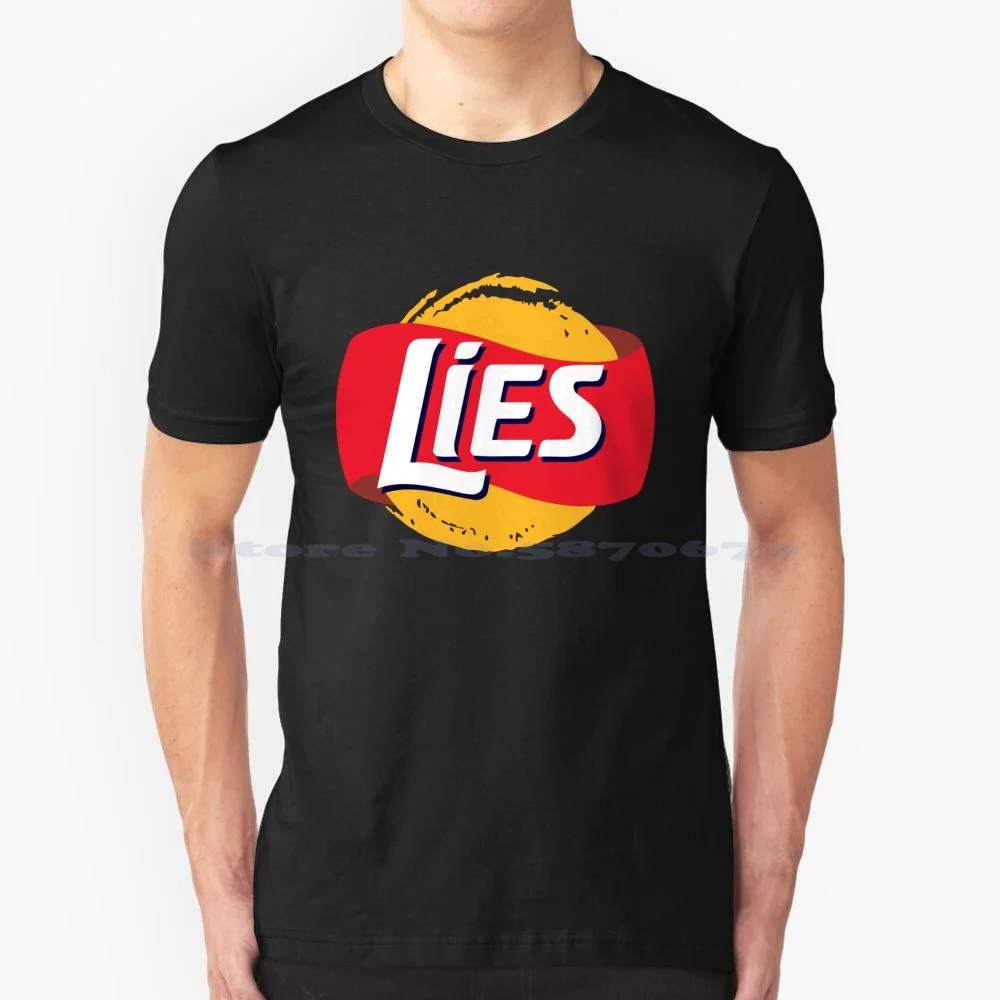 Lies Parody T Shirt 100% Cotone Tee Guitar Hero Parody Spoops Witty Parodies Funny Best Buy Life Sucks Chupa Chups Candy Lays