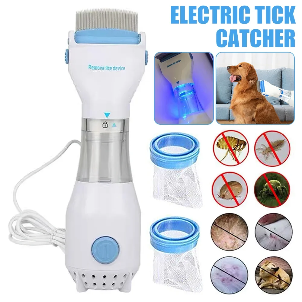 

Electric Vacuum Lice Comb Pet Lice Grabber Comb Cats Dogs Puppy Hair Cleaner Flea Physical Removal Killer Brush Pet Supplies