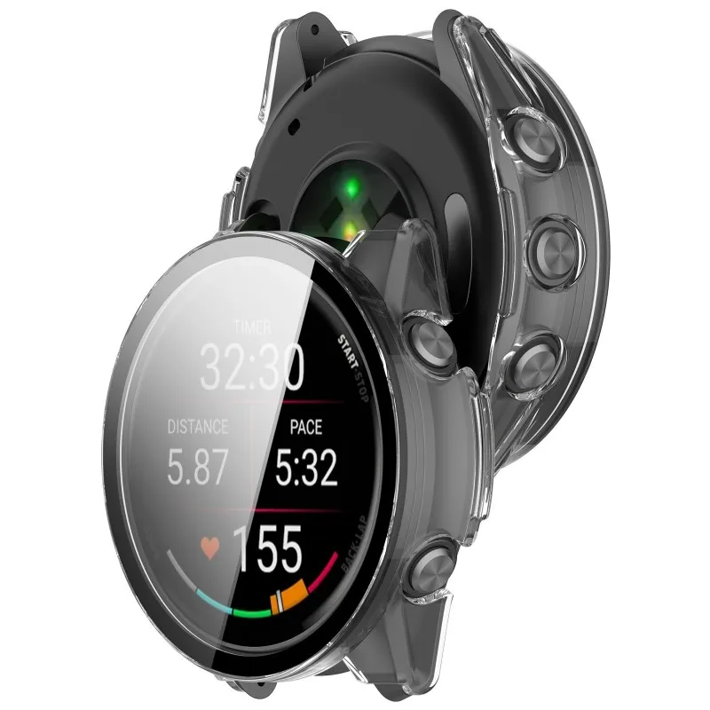 Premium Tempered Glass Smartwatch Case with Screen Protector & Strap Cover