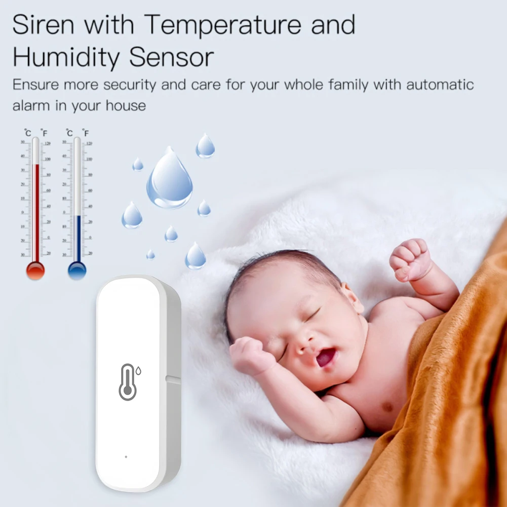 Zigbee-Capteur de température et d'humidité, Wifi, Tuya, Smart Home, Therye.com, Hygromètre, Détecteur, Alexa, Google, Smart Life, 3.0, 1 Pc, 10Pcs