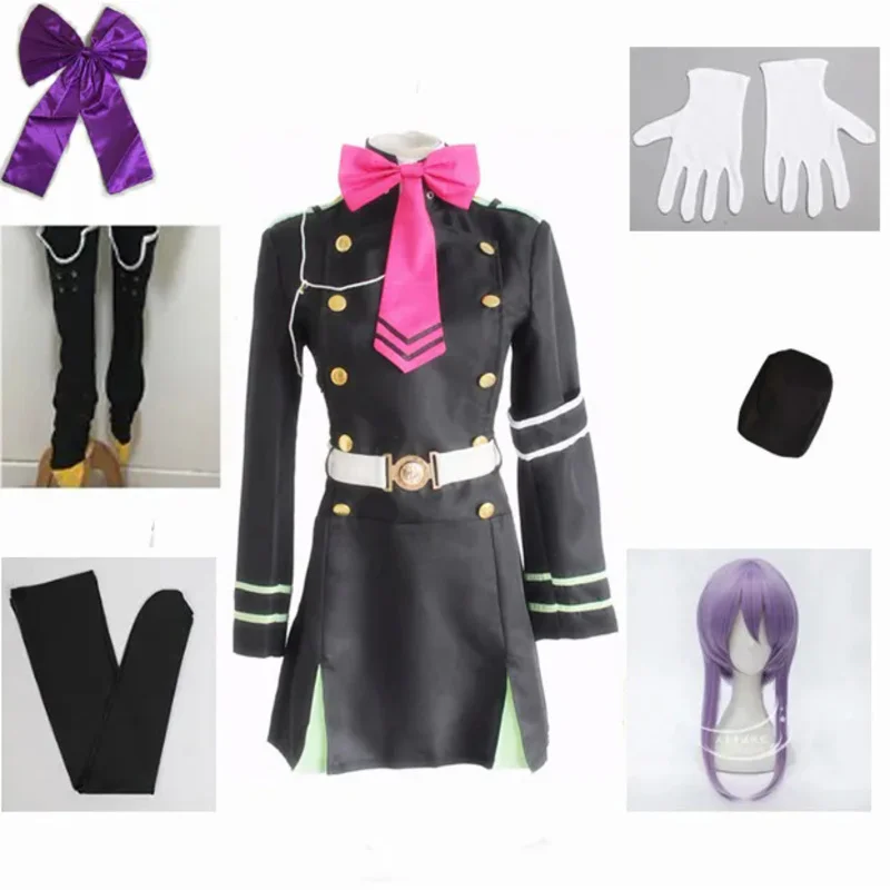 

Japanese Anime Seraph Of The End Owari no Seraph Hiiragi Shinoa Cosplay Costumes Full Set Uniform